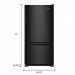 Whirlpool WRB322DMBB 33 in. 22.1 cu. ft. Bottom Freezer Refrigerator in Black